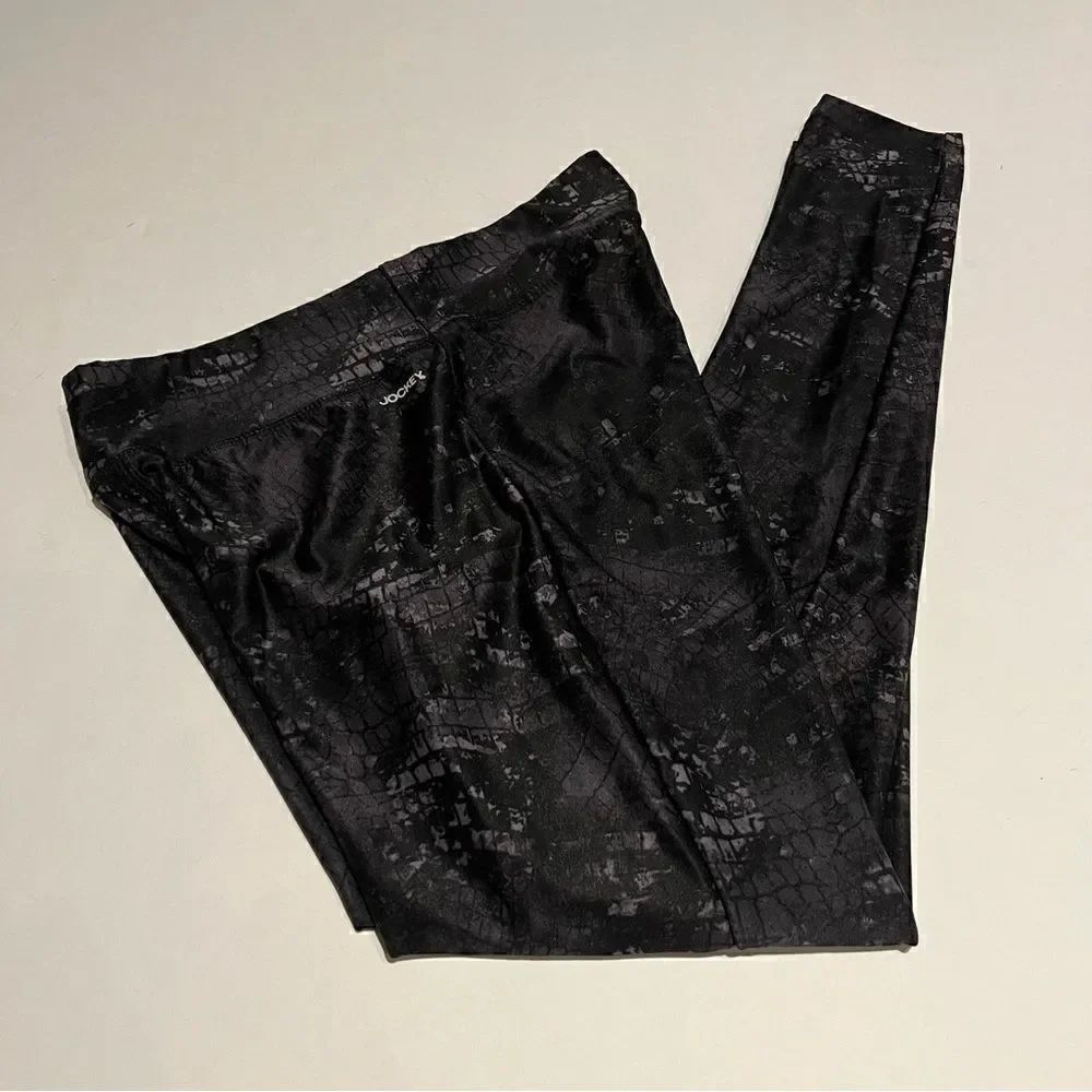 Jockey Leggings Women's Size Small Black and Gray web design